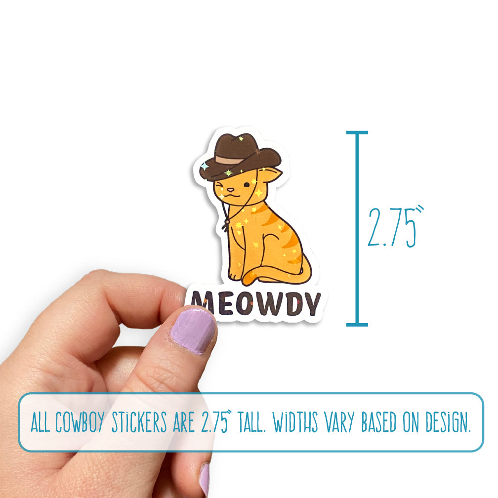 Cowboy Animal Holographic Stickers