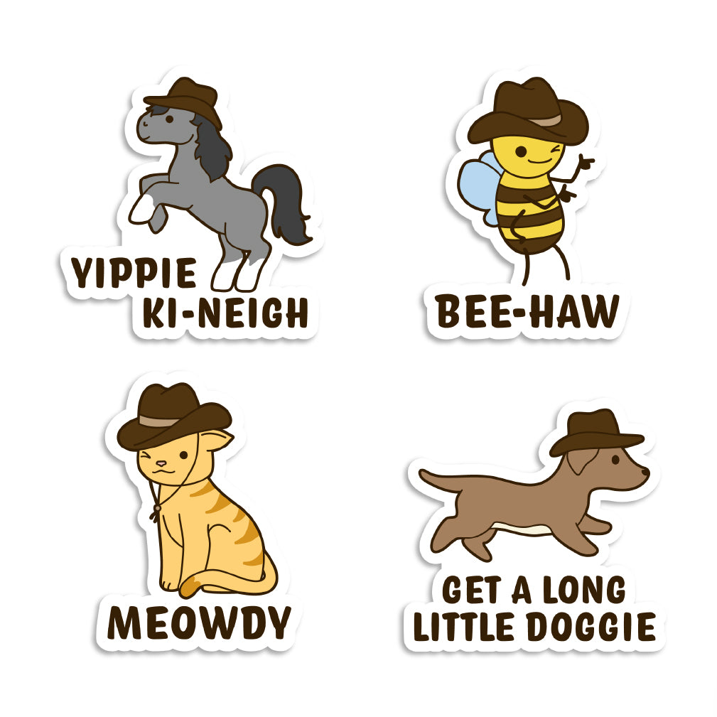 Cowboy Animal Stickers