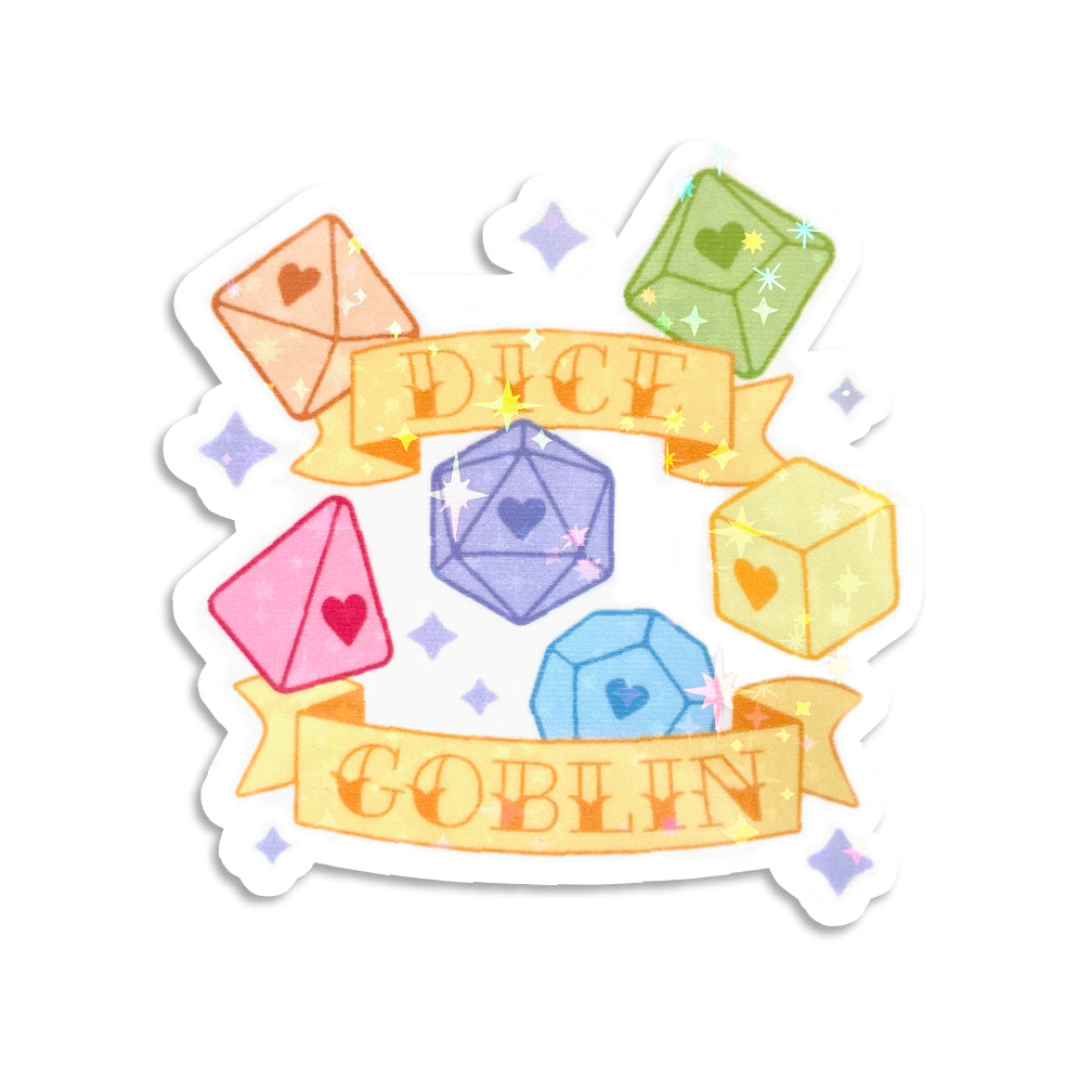 Dice Goblin Holographic Stickers