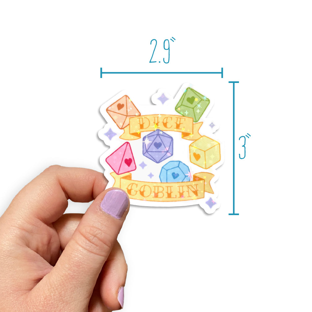 Dice Goblin Holographic Stickers