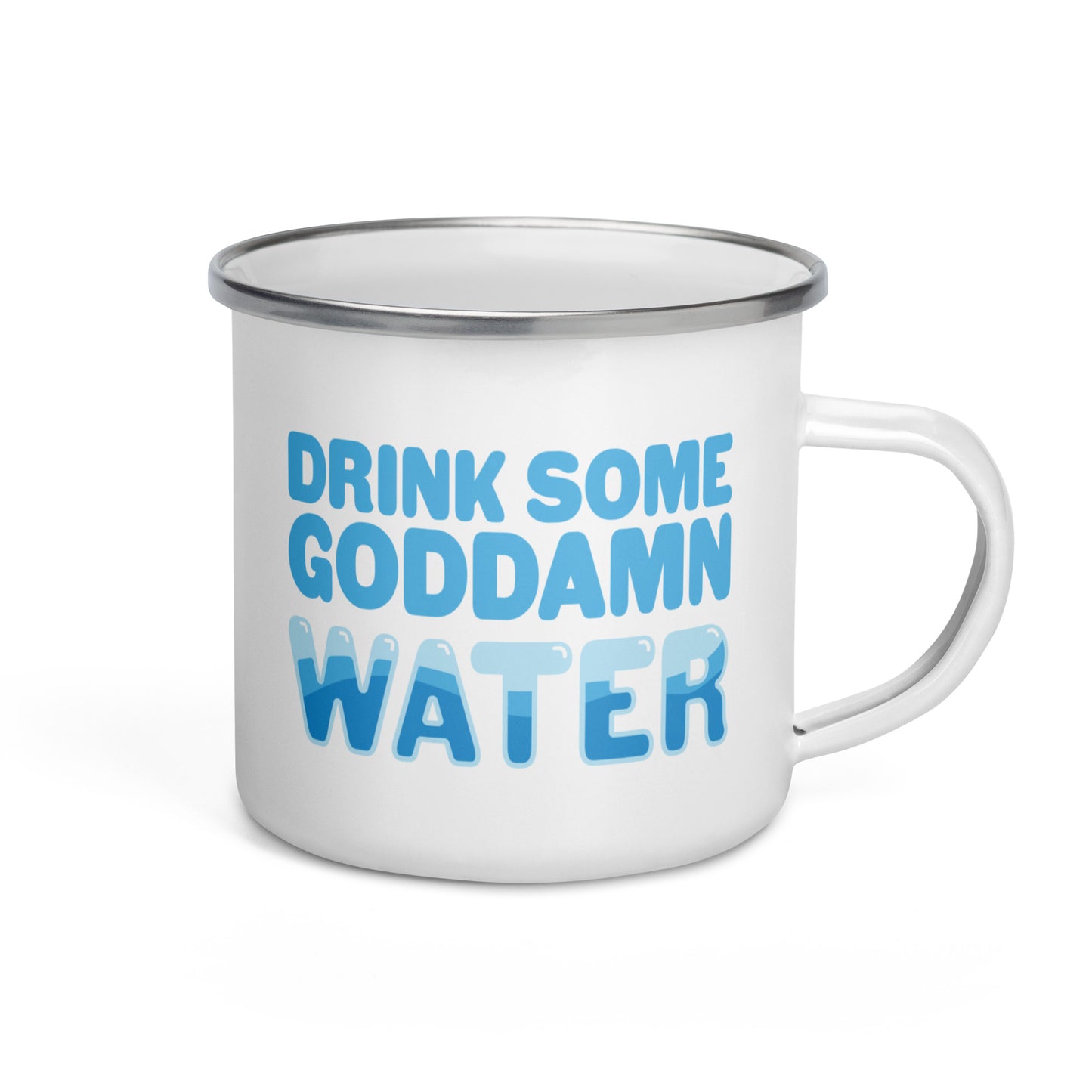 Drink Water Enamel Mug