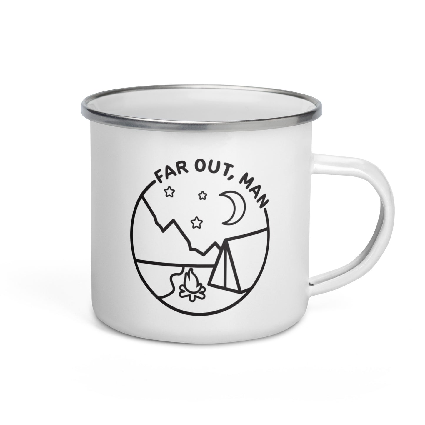 Far Out, Man Enamel Mug