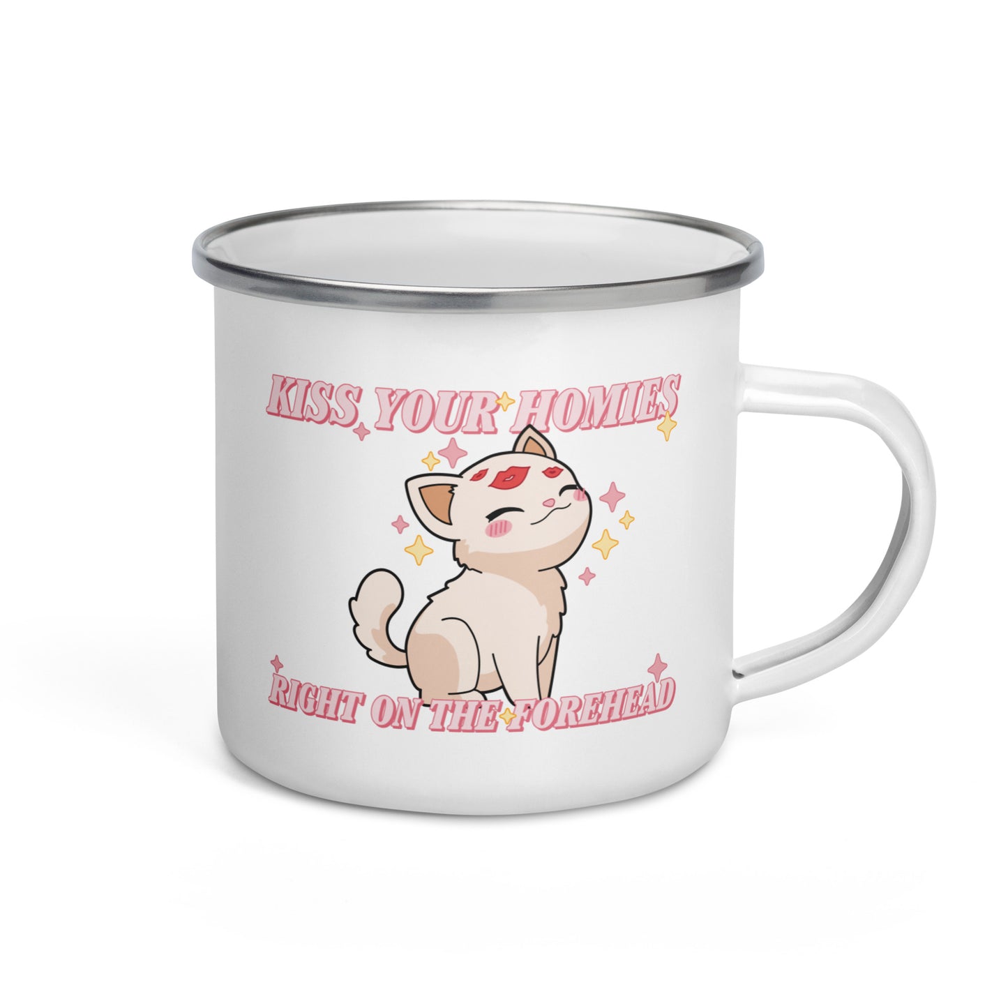 Kiss Your Homies Right On The Forehad Enamel Mug