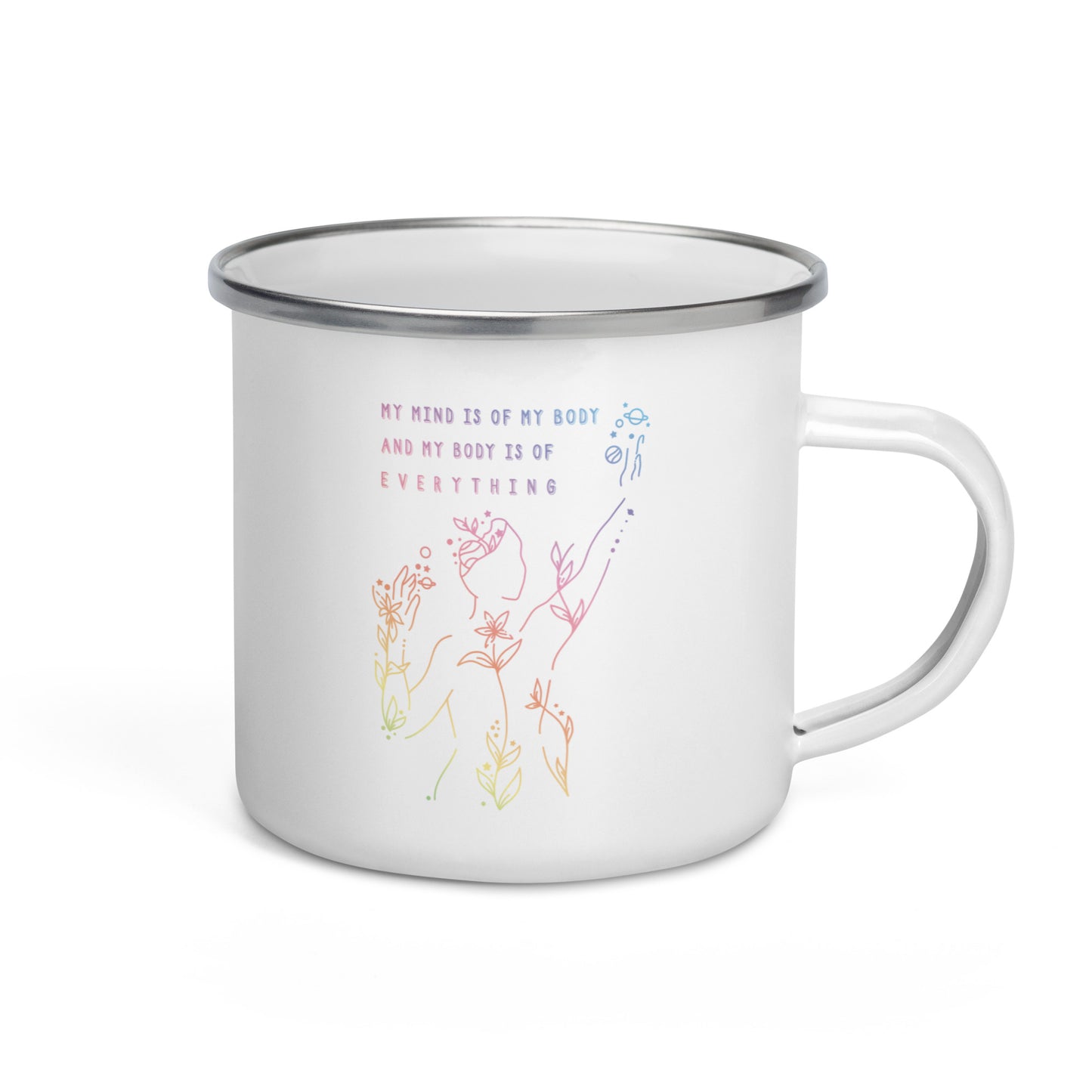 My Body Is Of Everything Enamel Mug (Prism Version)