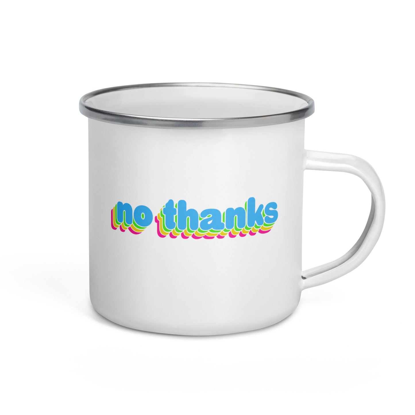 No Thanks Enamel Mug