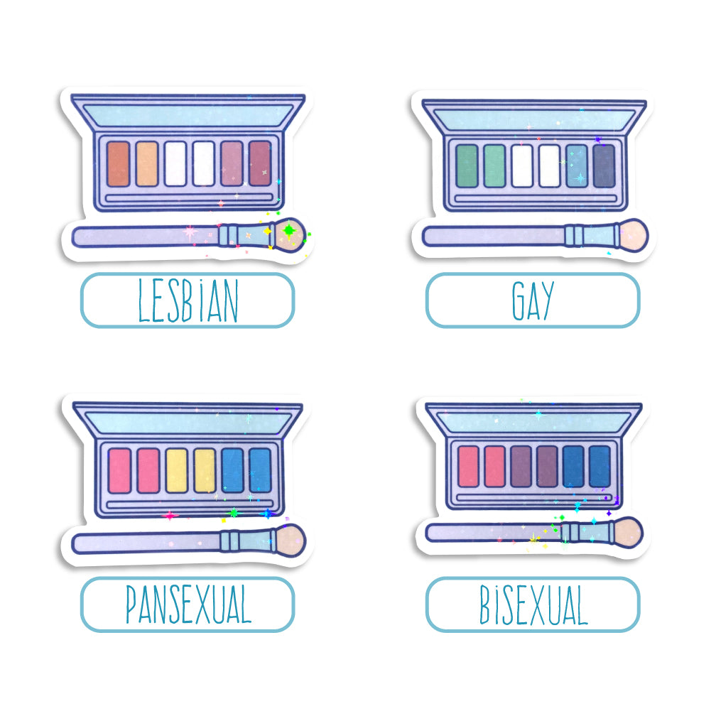 Pastel Pride Palette Holographic Stickers
