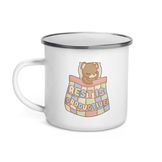 Rest Is Productive Enamel Mug
