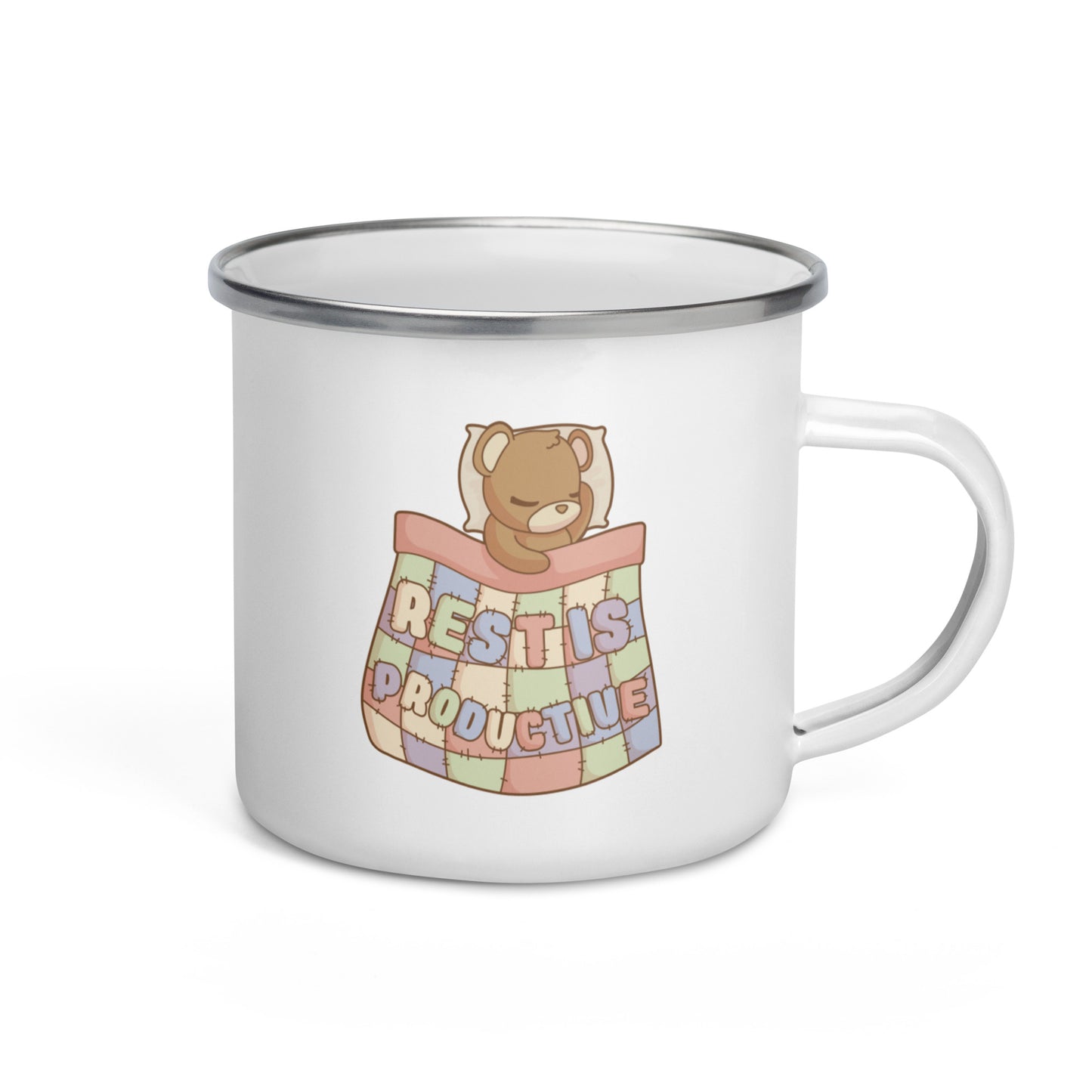 Rest Is Productive Enamel Mug