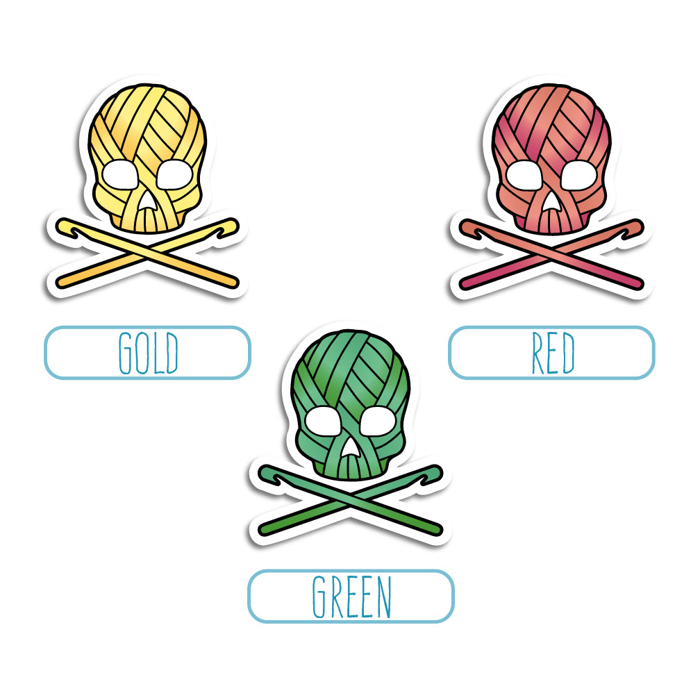 Yarn Skull (Crochet) Stickers