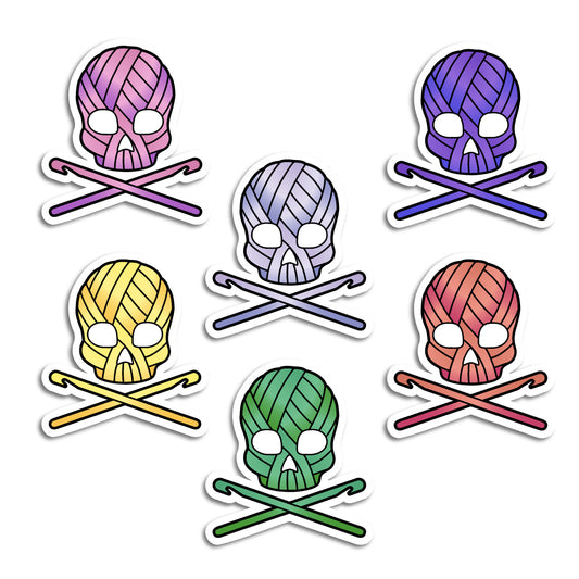 Yarn Skull (Crochet) Stickers