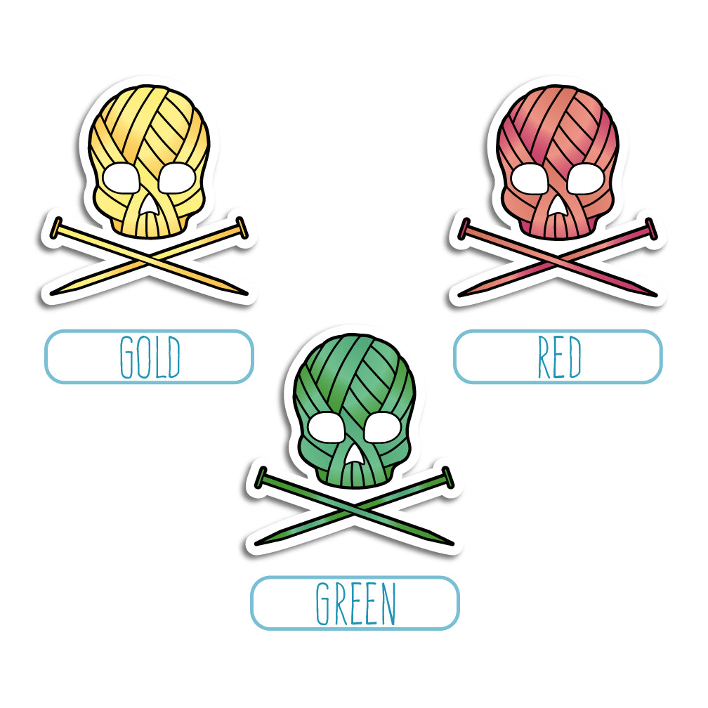 Yarn Skull (Knit) Stickers