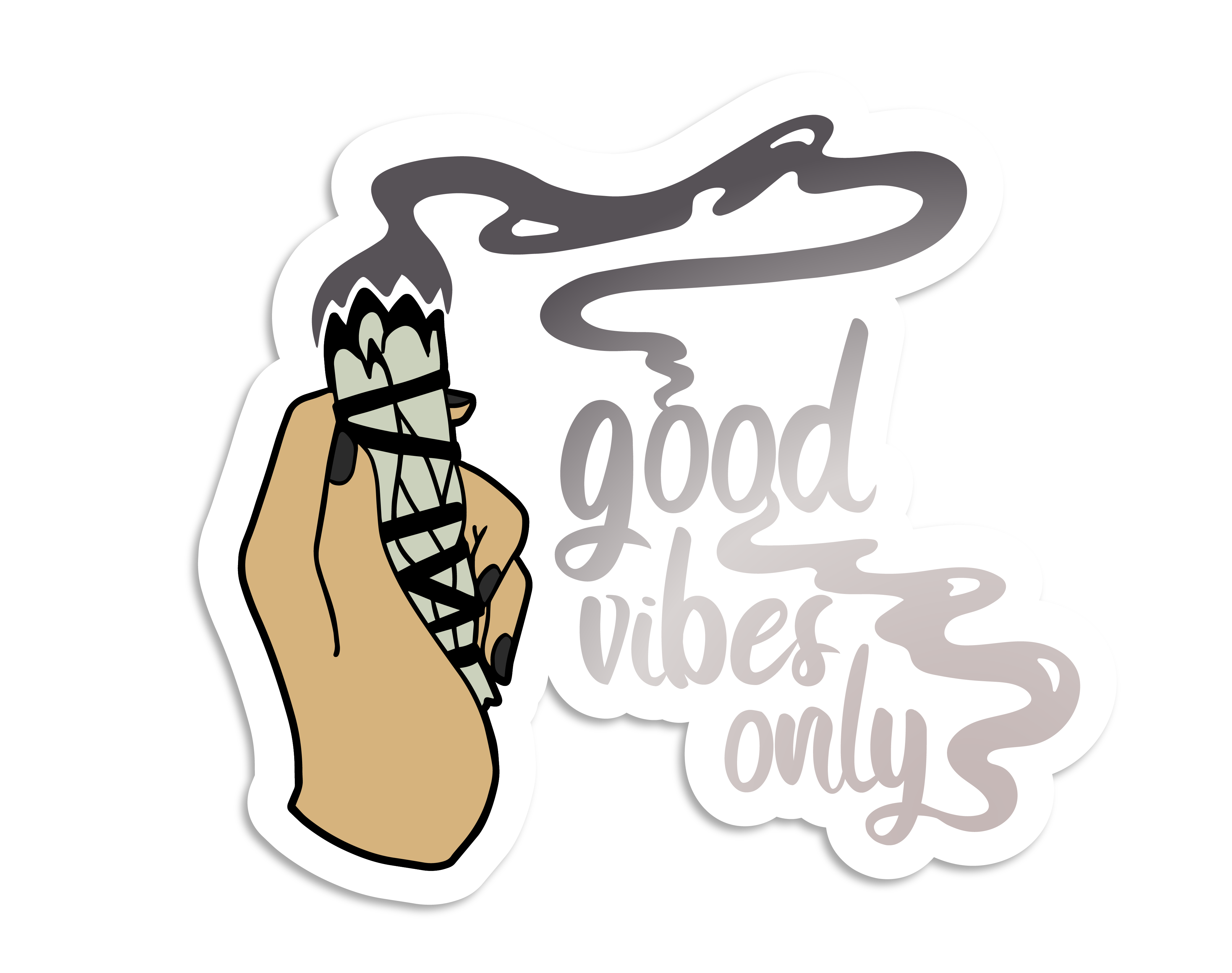 Good Vibes Only' Sticker