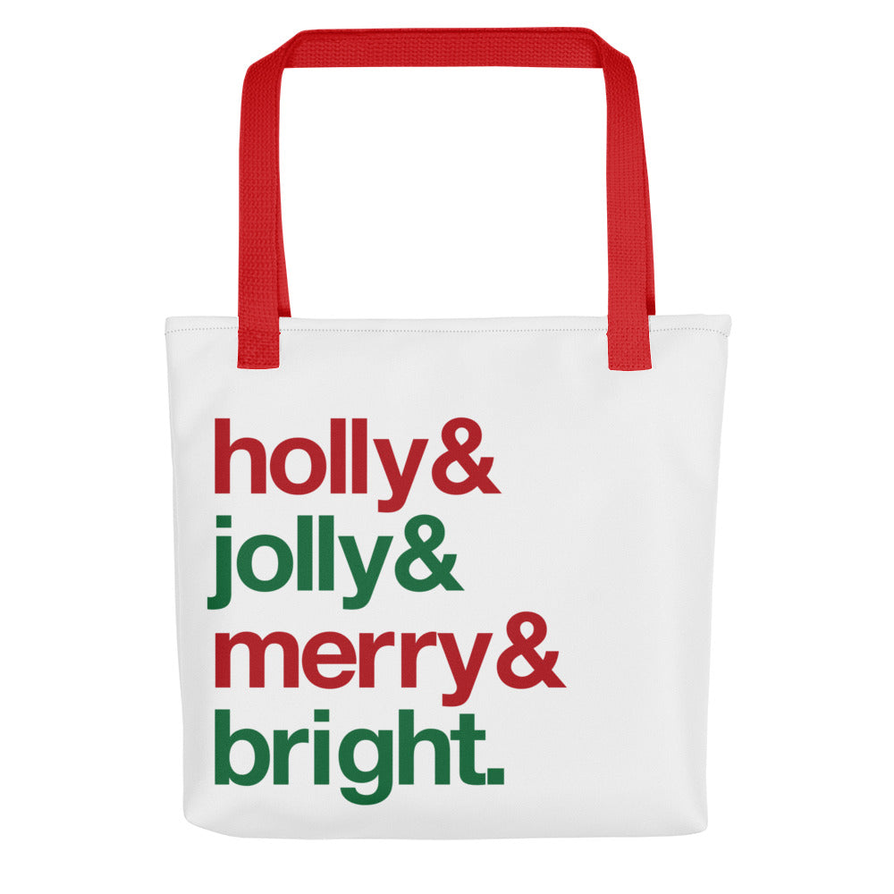 Holly Jolly Merry Bright Tote Bag – Miss Elaneous Art