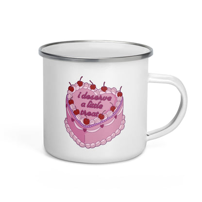 I Deserve A Little Treat Enamel Mug