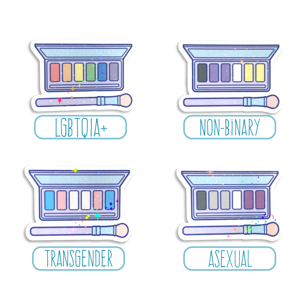 Pastel Pride Palette Holographic Stickers