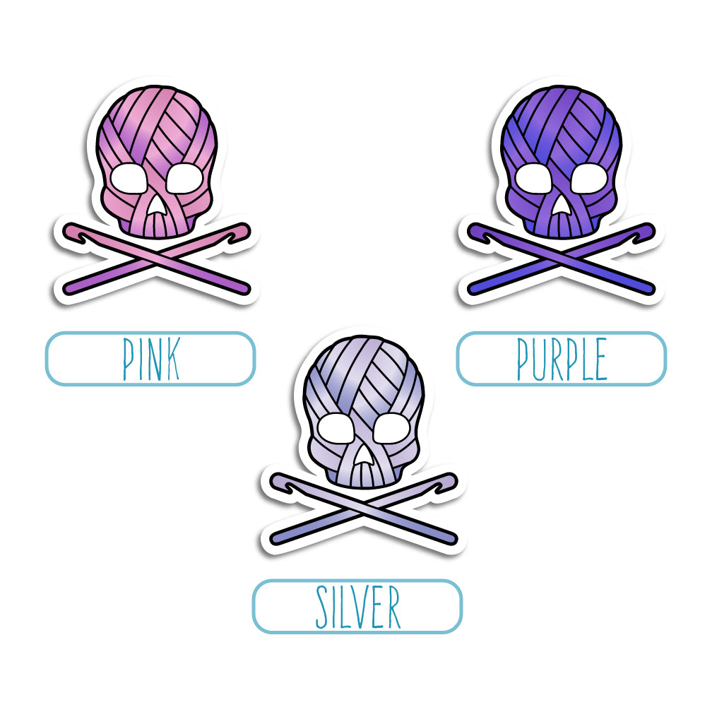 Yarn Skull (Crochet) Stickers