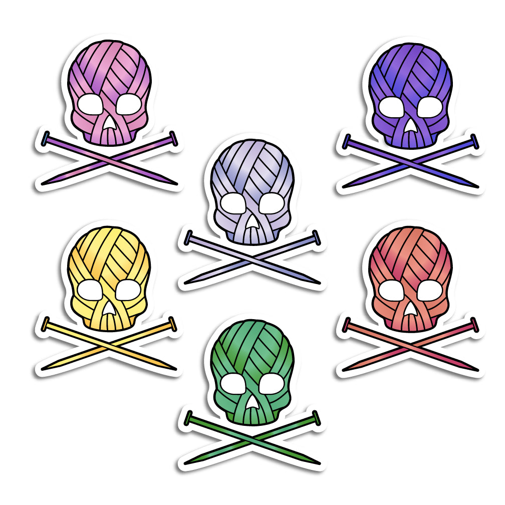 Yarn Skull (Knit) Stickers