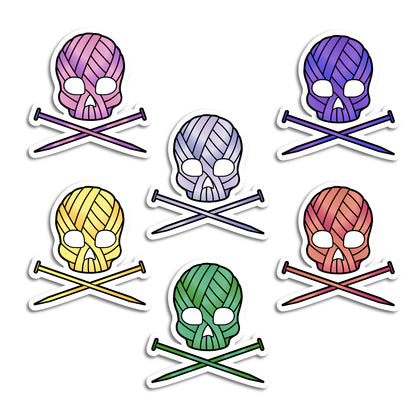 Yarn Skull (Knit) Stickers